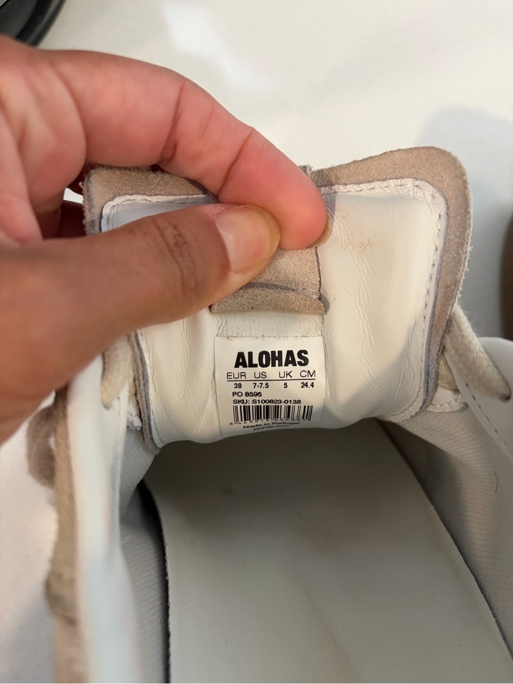 ALOHAS Beige Suede Lace-Up Sneakers - Picture 6 of 6